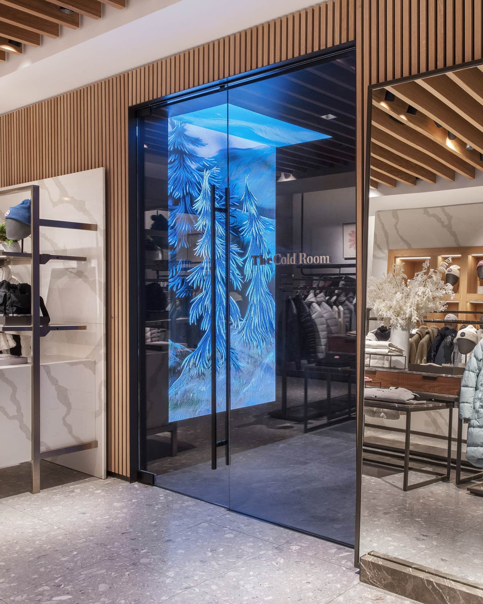 Winnie Truong, Untitled, 2021, installed at Canada Goose, South Coast Plaza, Los Angeles, USA